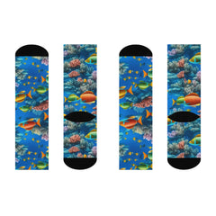 Seascape Cushioned Crew Socks