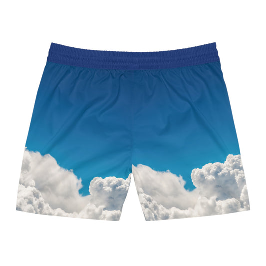 Clouds Men's Mid-Length Swim Shorts (AOP)