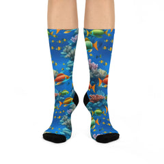 Seascape Cushioned Crew Socks