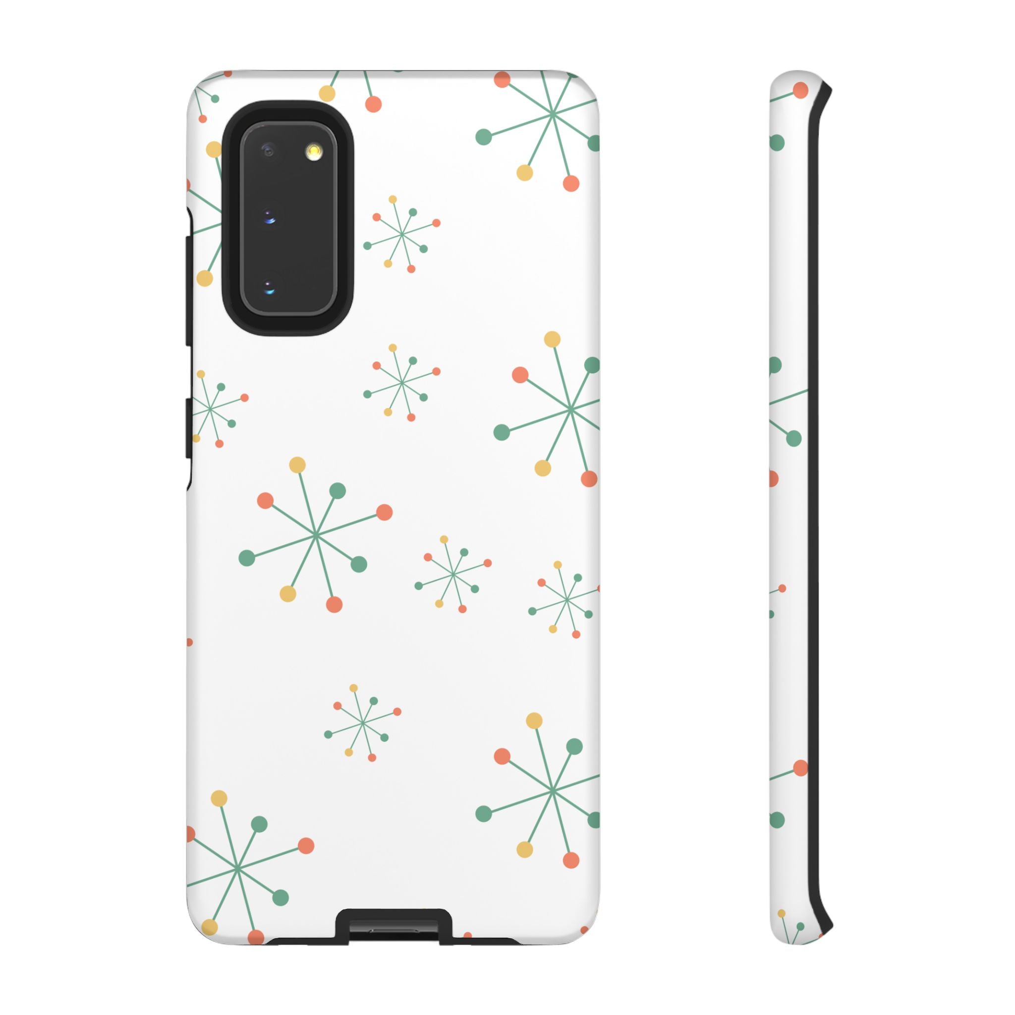 Mid-Century Modern Phone Case for iPhone, Samsung Galaxy, Google Pixel Retro Atomic Starburst Design, Durable Protection, Vintage Style
