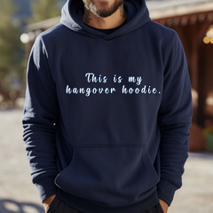 Funny Hangover Hoodie – Unisex Navy Blue Loungewear