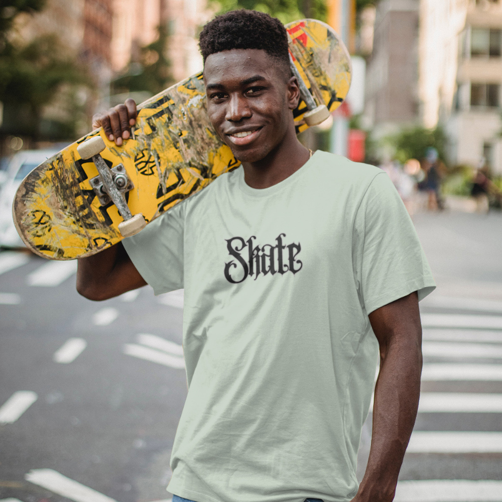 Skate T-Shirt Comfort Colors Sage Green Aesthetic Skater Graphic Tee Streetwear Skateboarding Shirt Minimalist Skateboarder Outfit