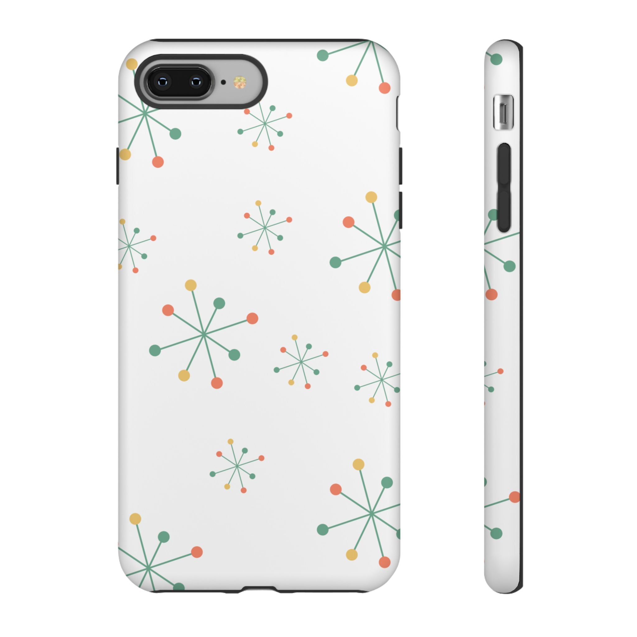 Mid-Century Modern Phone Case for iPhone, Samsung Galaxy, Google Pixel Retro Atomic Starburst Design, Durable Protection, Vintage Style