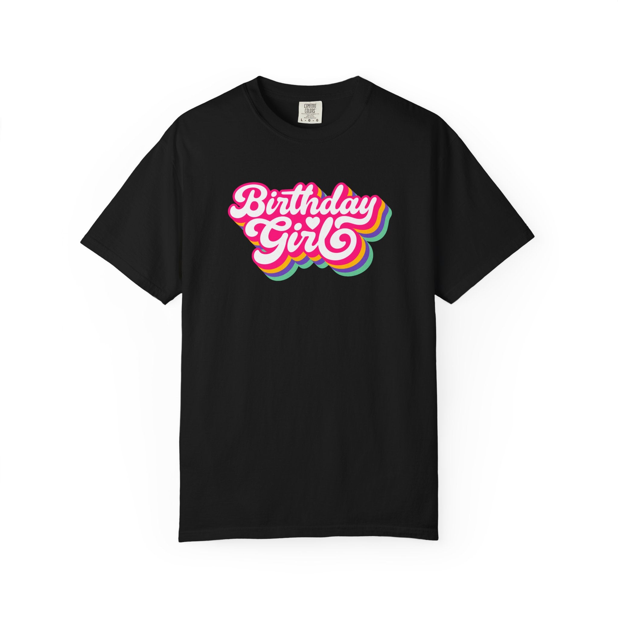Birthday Girl Shirt – Retro Rainbow Birthday Graphic Tee