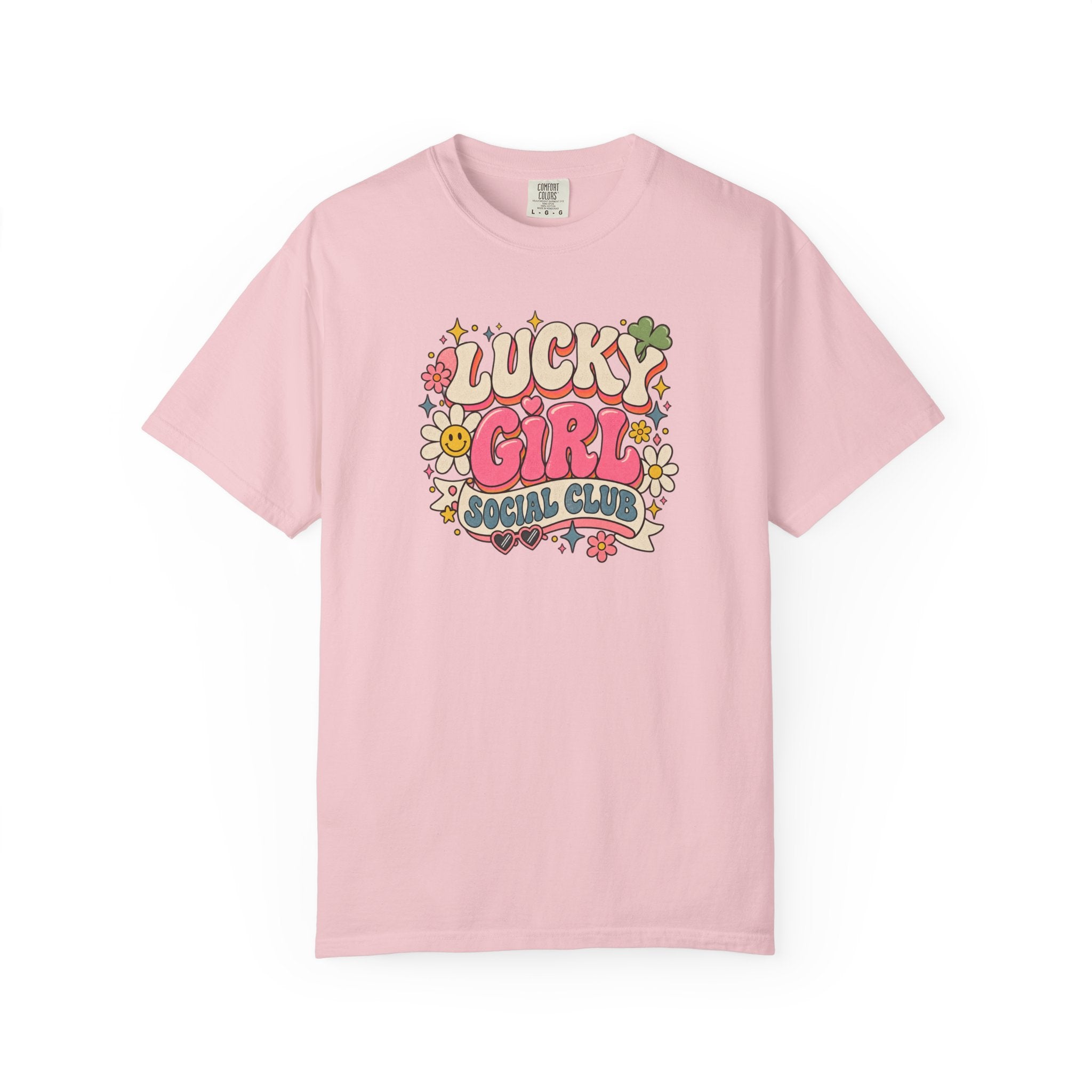 Lucky Girl Social Club Shirt – Retro Positive Graphic Tee