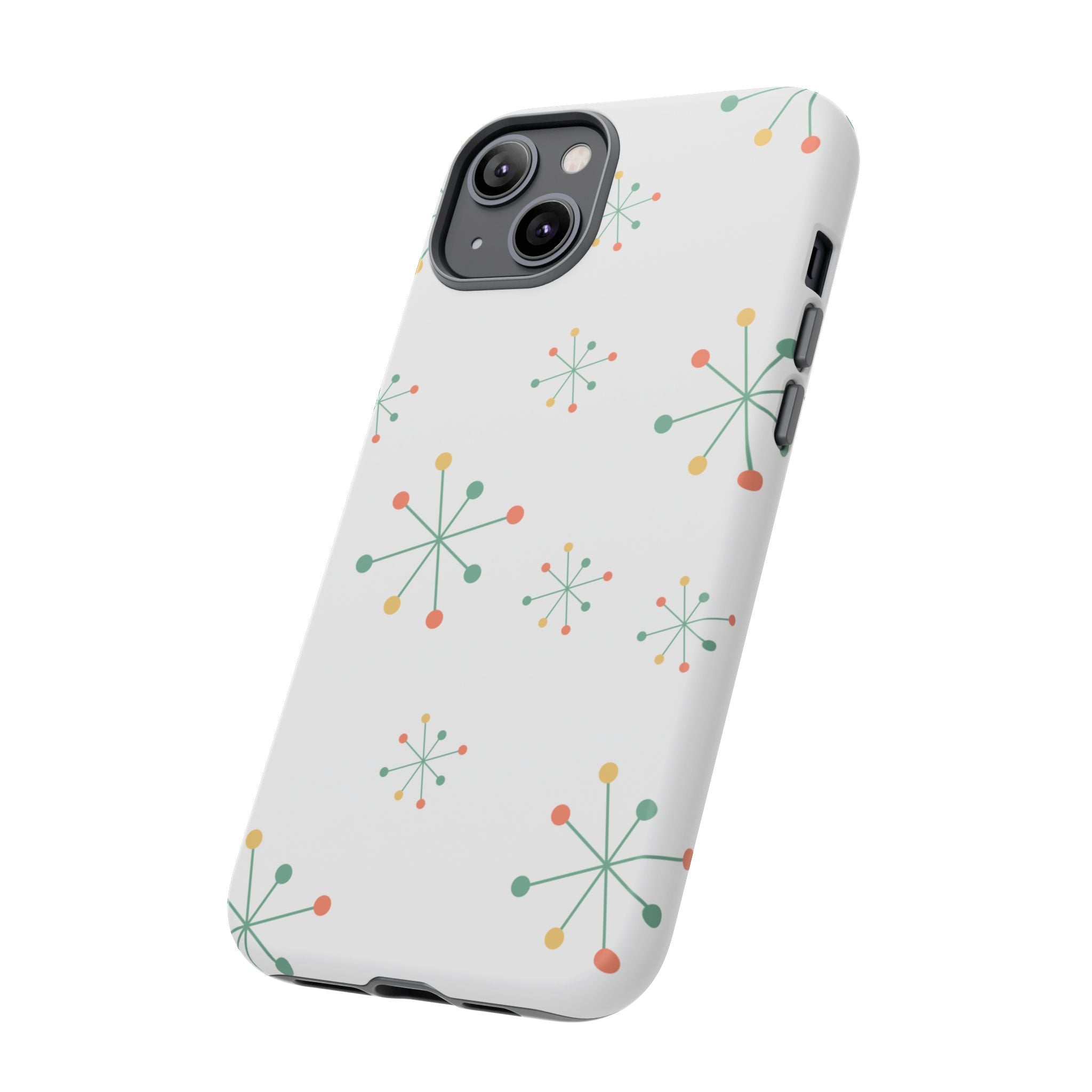 Mid-Century Modern Phone Case for iPhone, Samsung Galaxy, Google Pixel Retro Atomic Starburst Design, Durable Protection, Vintage Style