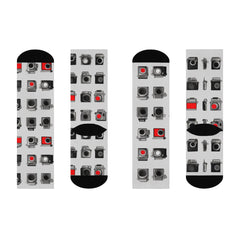Old-fashioned Cameras Cushioned Crew Socks
