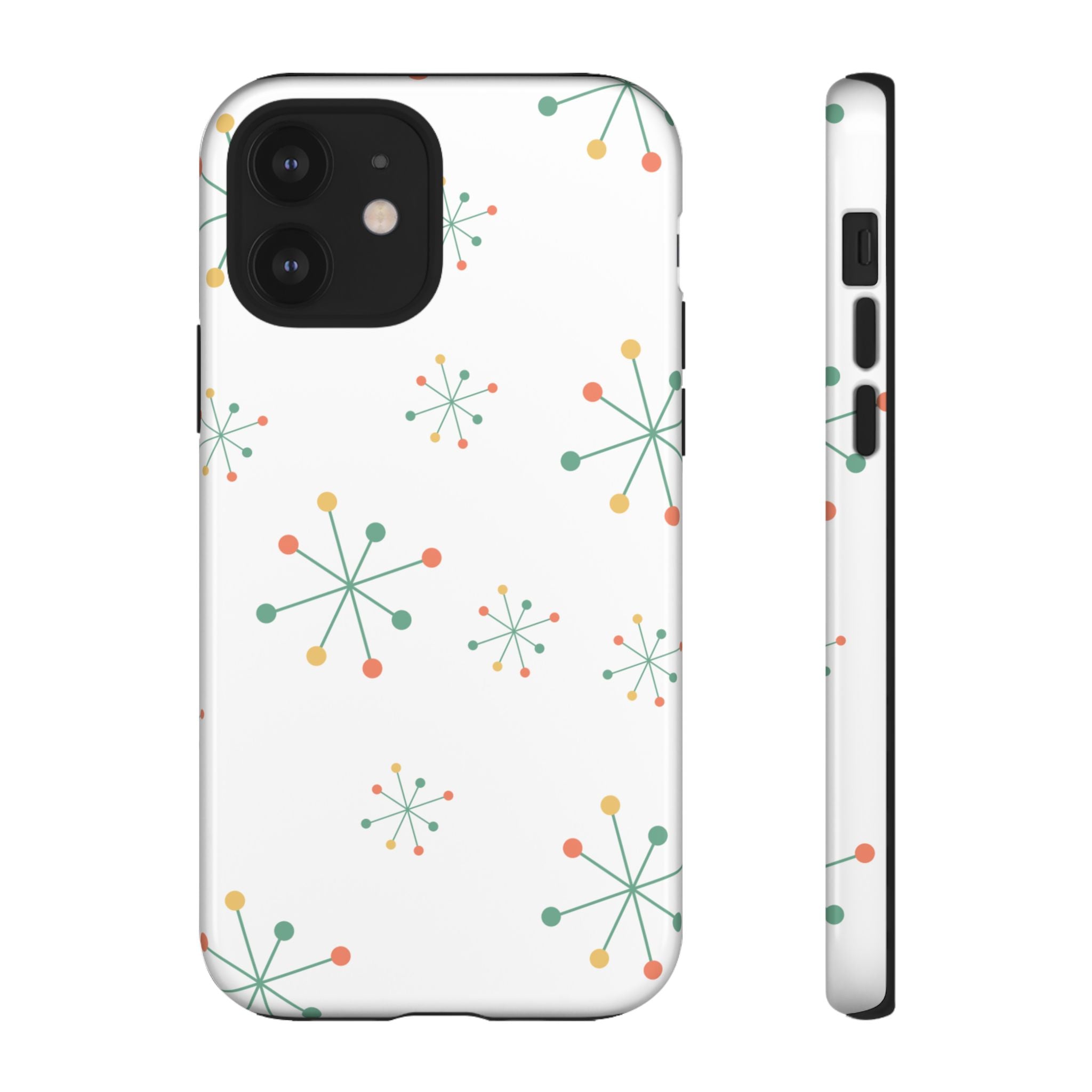 Mid-Century Modern Phone Case for iPhone, Samsung Galaxy, Google Pixel Retro Atomic Starburst Design, Durable Protection, Vintage Style
