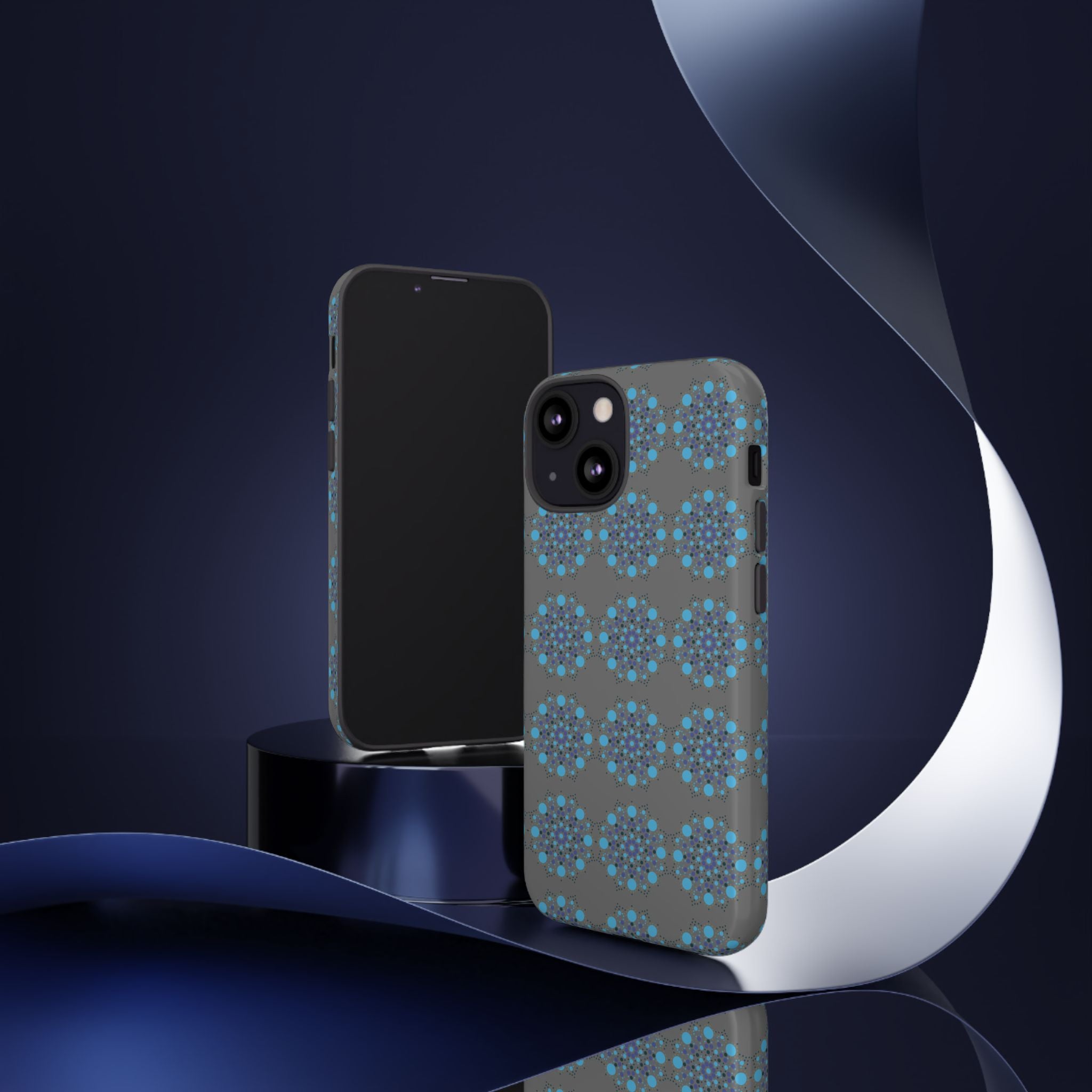 lue Geometric Phone Case for iPhone, Samsung, Google - Abstract Pattern, Protective Cover, Modern Art Phone Case, Gift for Her