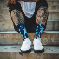 Seahorse Socks | Ocean Theme Sea Life Crew Socks