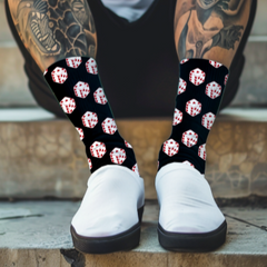 Valentines Day Socks Cute Couples Socks for Valentines Day Gift for Valentine Black Dice Socks