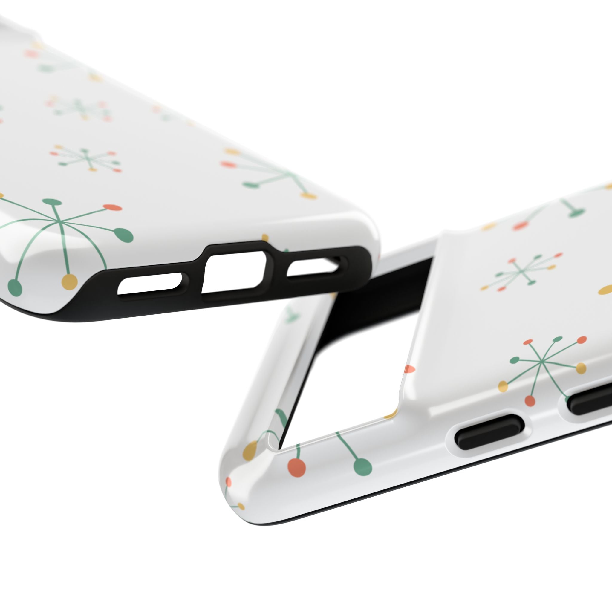 Mid-Century Modern Phone Case for iPhone, Samsung Galaxy, Google Pixel Retro Atomic Starburst Design, Durable Protection, Vintage Style