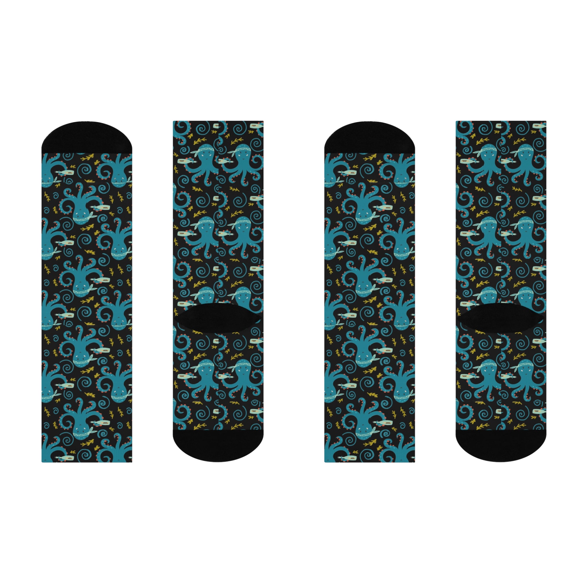 Funny Octopus Print Socks: Novelty Ocean Animal Socks