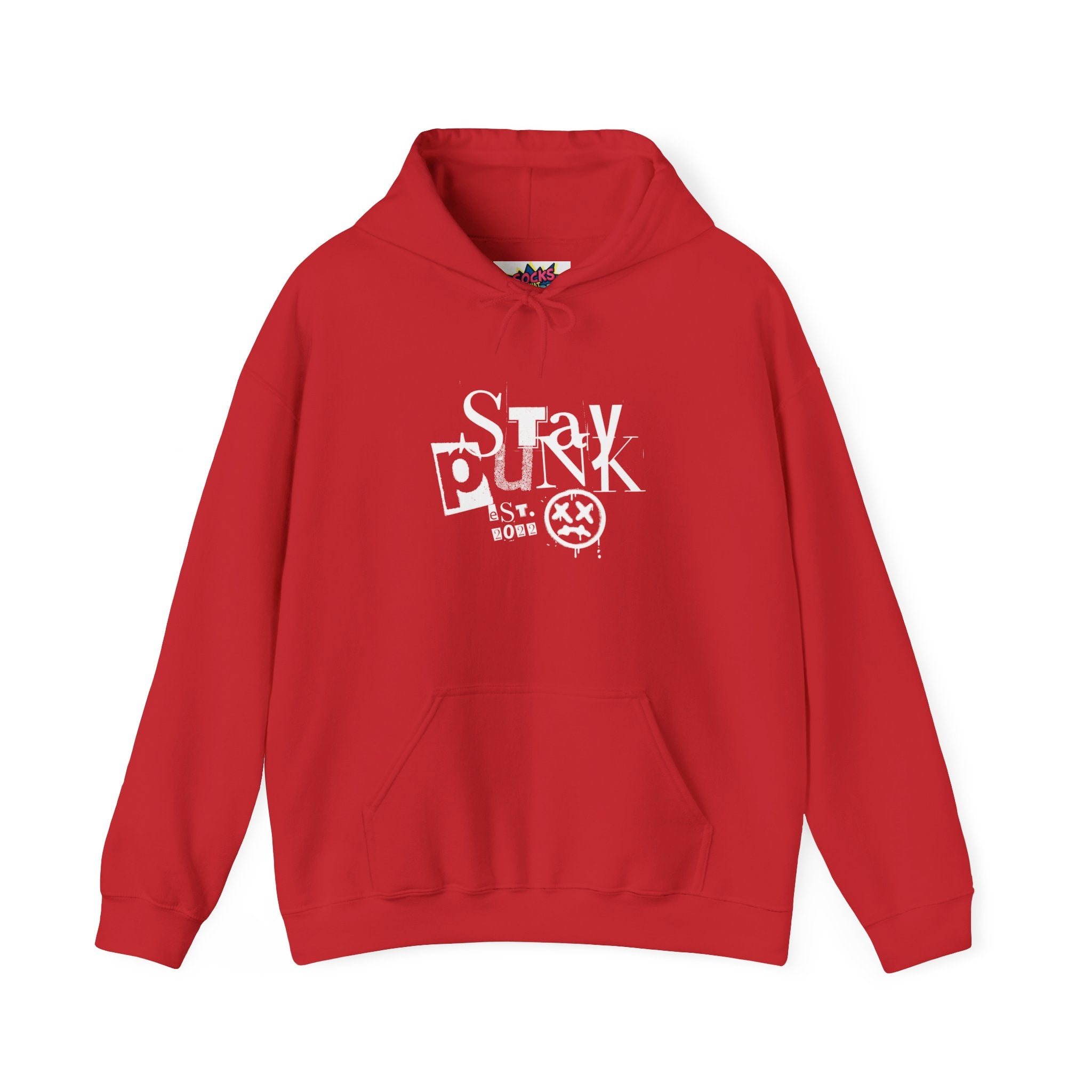 Stay Punk Graphic Hoodie – Rebel Red or Classic Black – Unisex