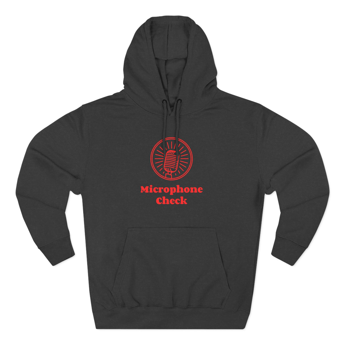 Microphone Check Three-Panel Fleece Hoodie