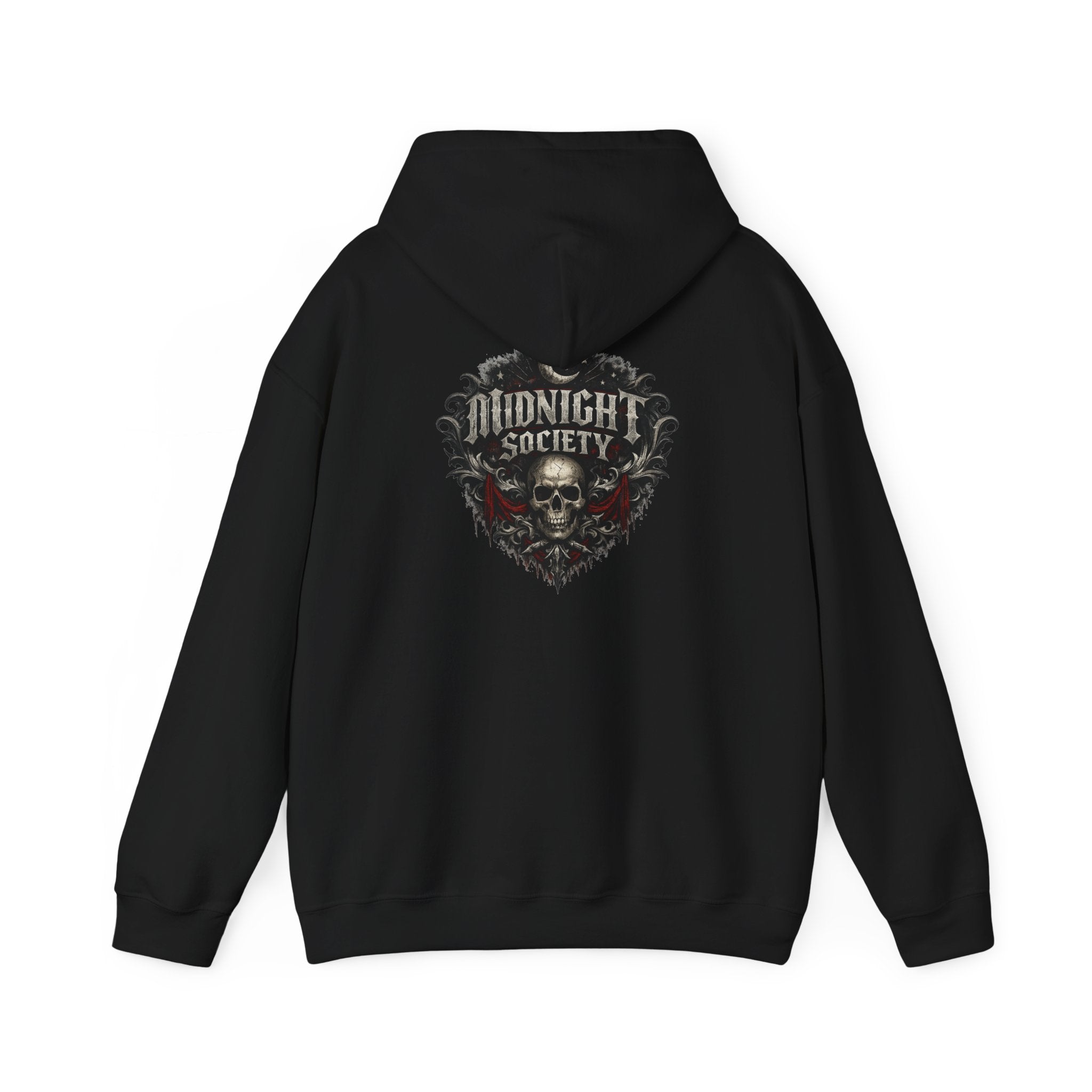 Midnight Society Gothic Skull Hoodie – Dark Streetwear Graphic Sweatshirt