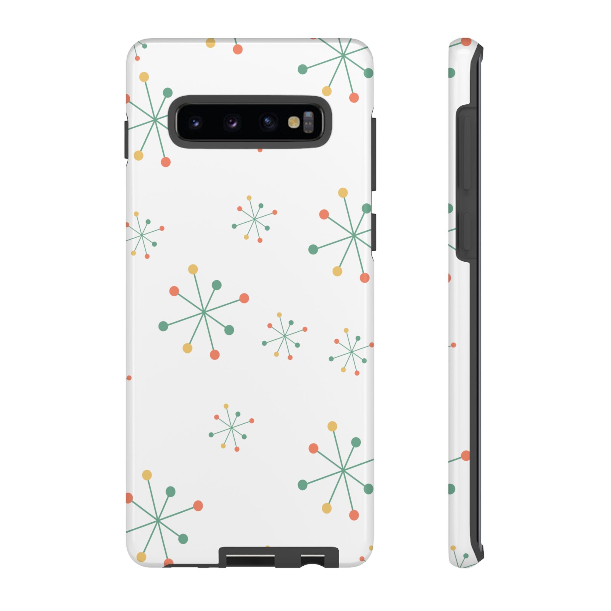 Mid-Century Modern Phone Case for iPhone, Samsung Galaxy, Google Pixel Retro Atomic Starburst Design, Durable Protection, Vintage Style