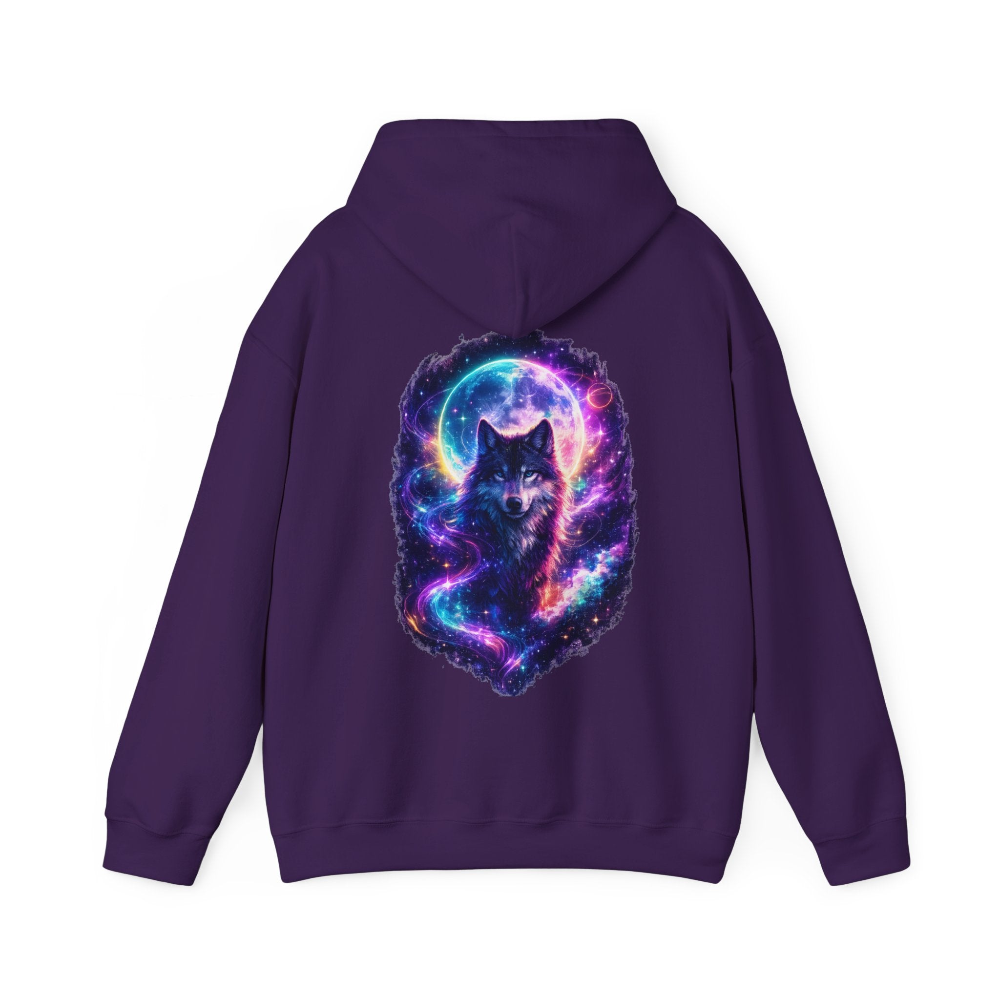 Galaxy Wolf Hoodie – Cosmic Moon Graphic Sweatshirt