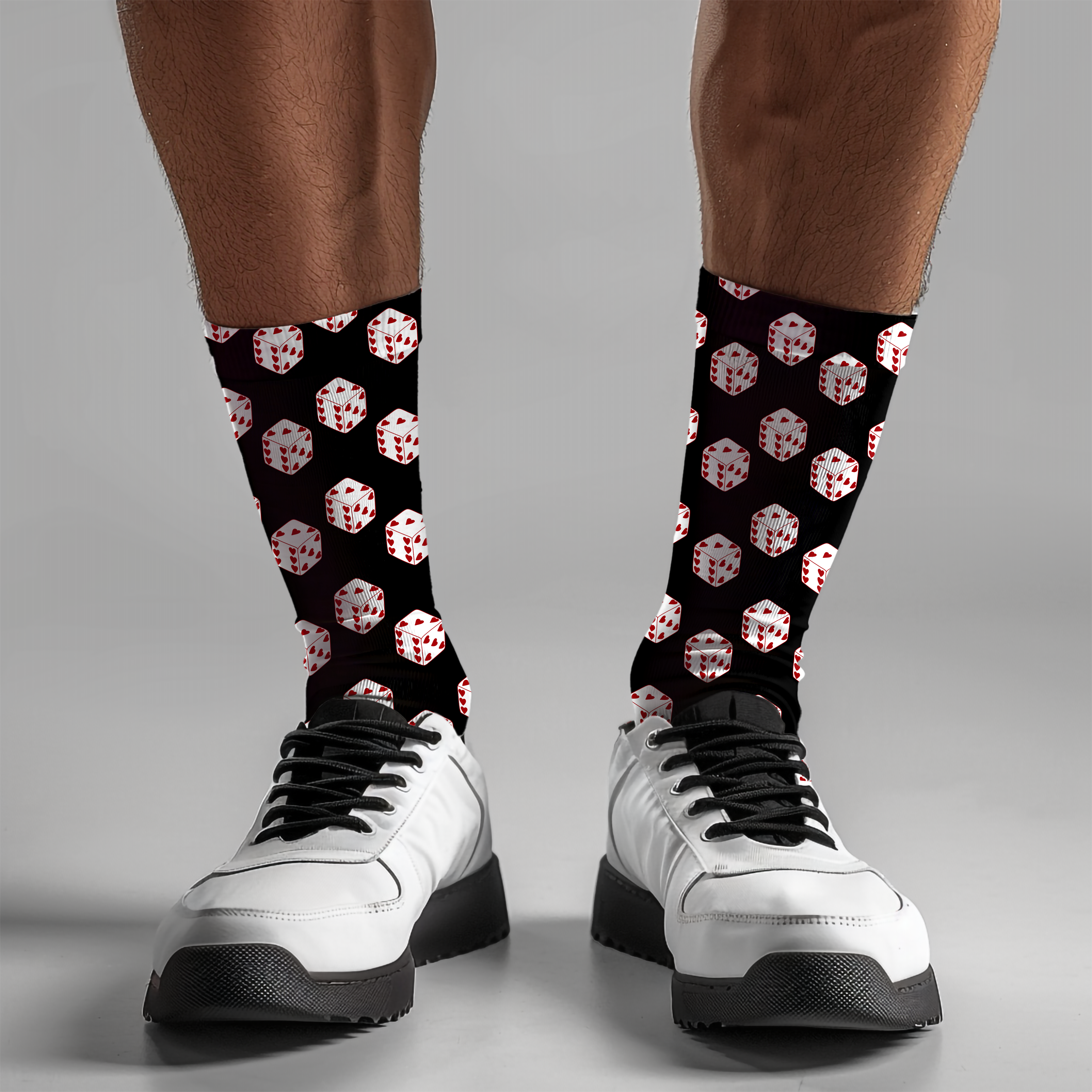 Valentines Day Socks Cute Couples Socks for Valentines Day Gift for Valentine Black Dice Socks