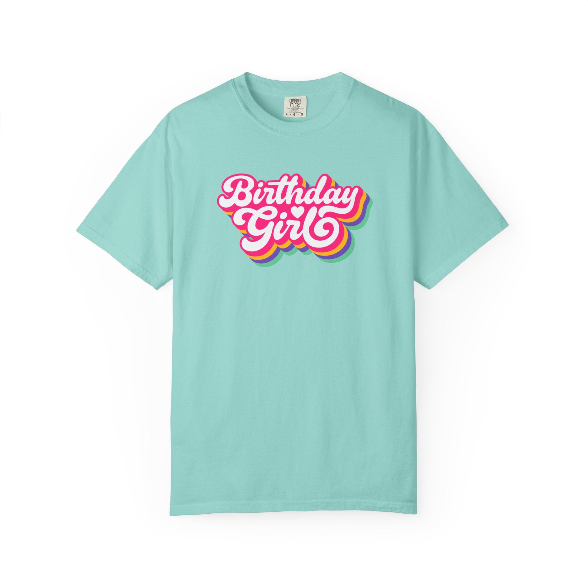 Birthday Girl Shirt – Retro Rainbow Birthday Graphic Tee