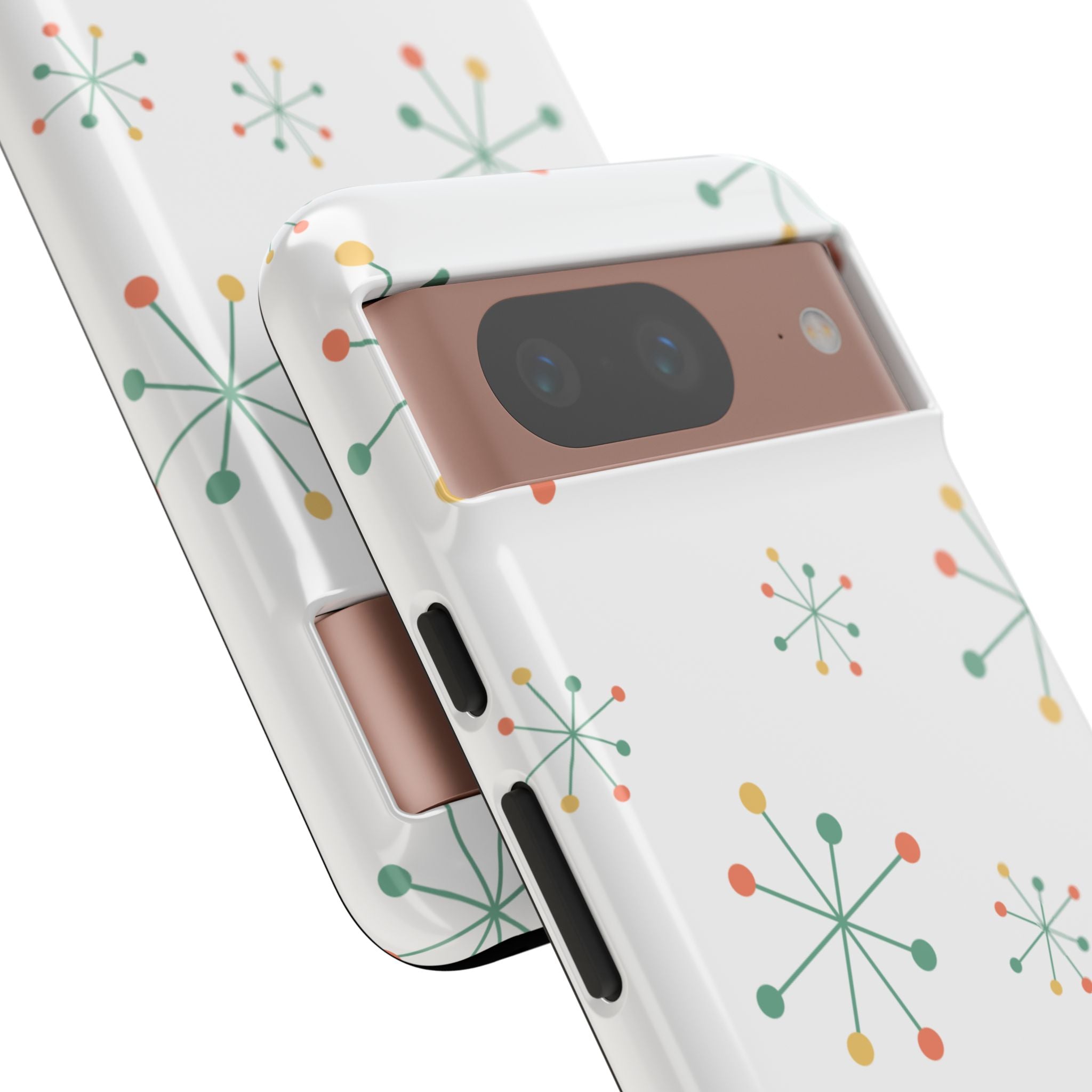 Mid-Century Modern Phone Case for iPhone, Samsung Galaxy, Google Pixel Retro Atomic Starburst Design, Durable Protection, Vintage Style