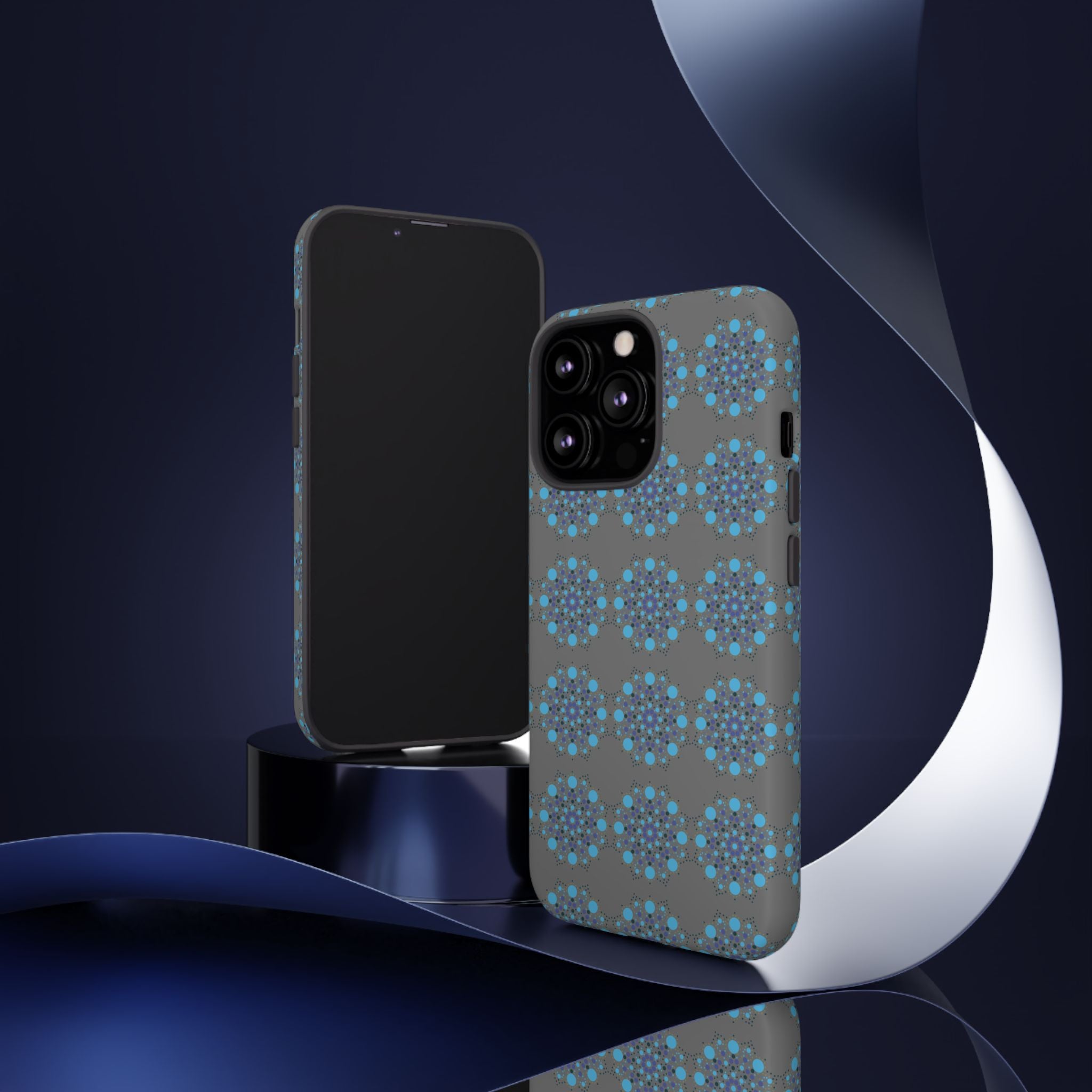 lue Geometric Phone Case for iPhone, Samsung, Google - Abstract Pattern, Protective Cover, Modern Art Phone Case, Gift for Her