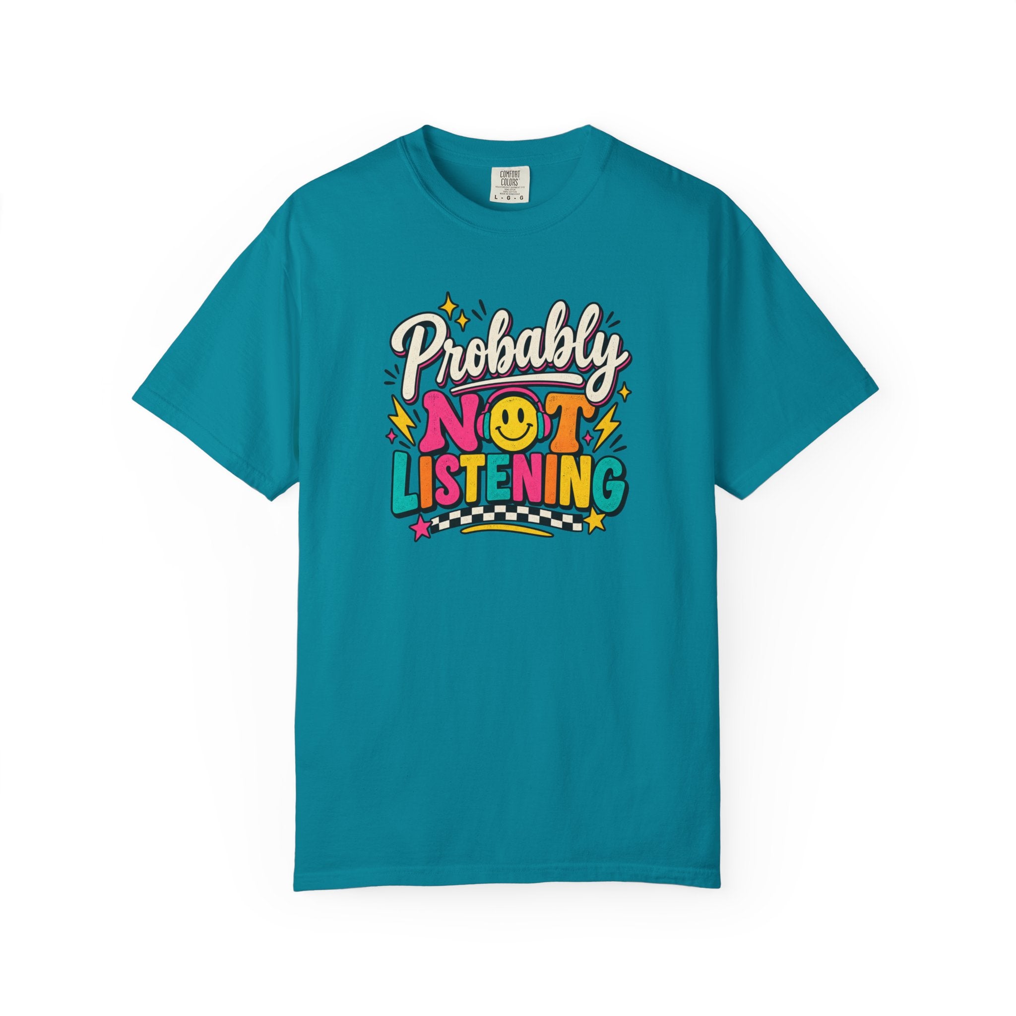 Probably Not Listening Shirt – Funny Headphones Graphic Tee