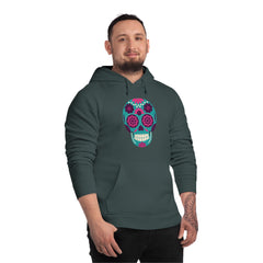 Sugar Skull Unisex Drummer Hoodie Skull Graphic Hoodie for Men ad Women's Hoodie