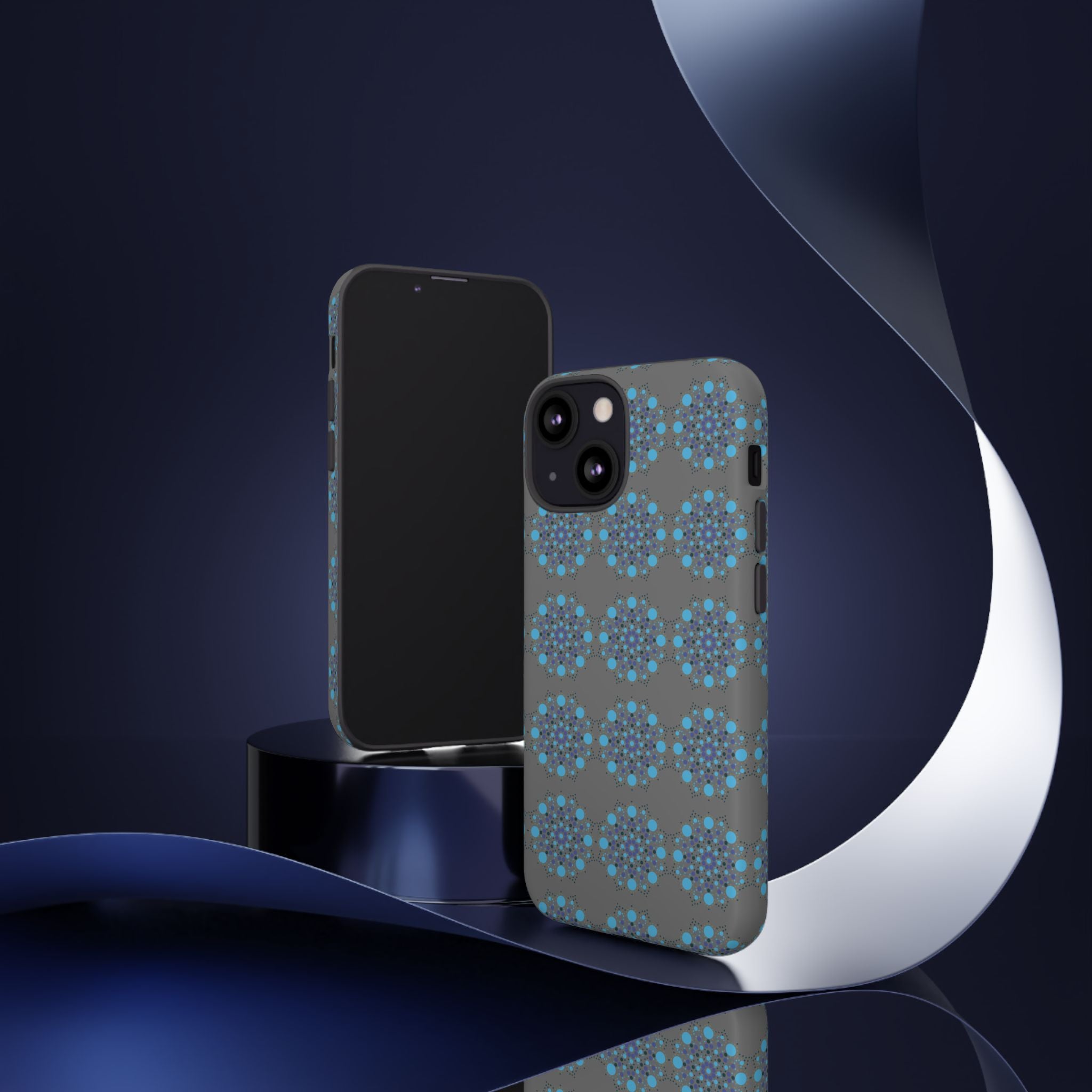 lue Geometric Phone Case for iPhone, Samsung, Google - Abstract Pattern, Protective Cover, Modern Art Phone Case, Gift for Her