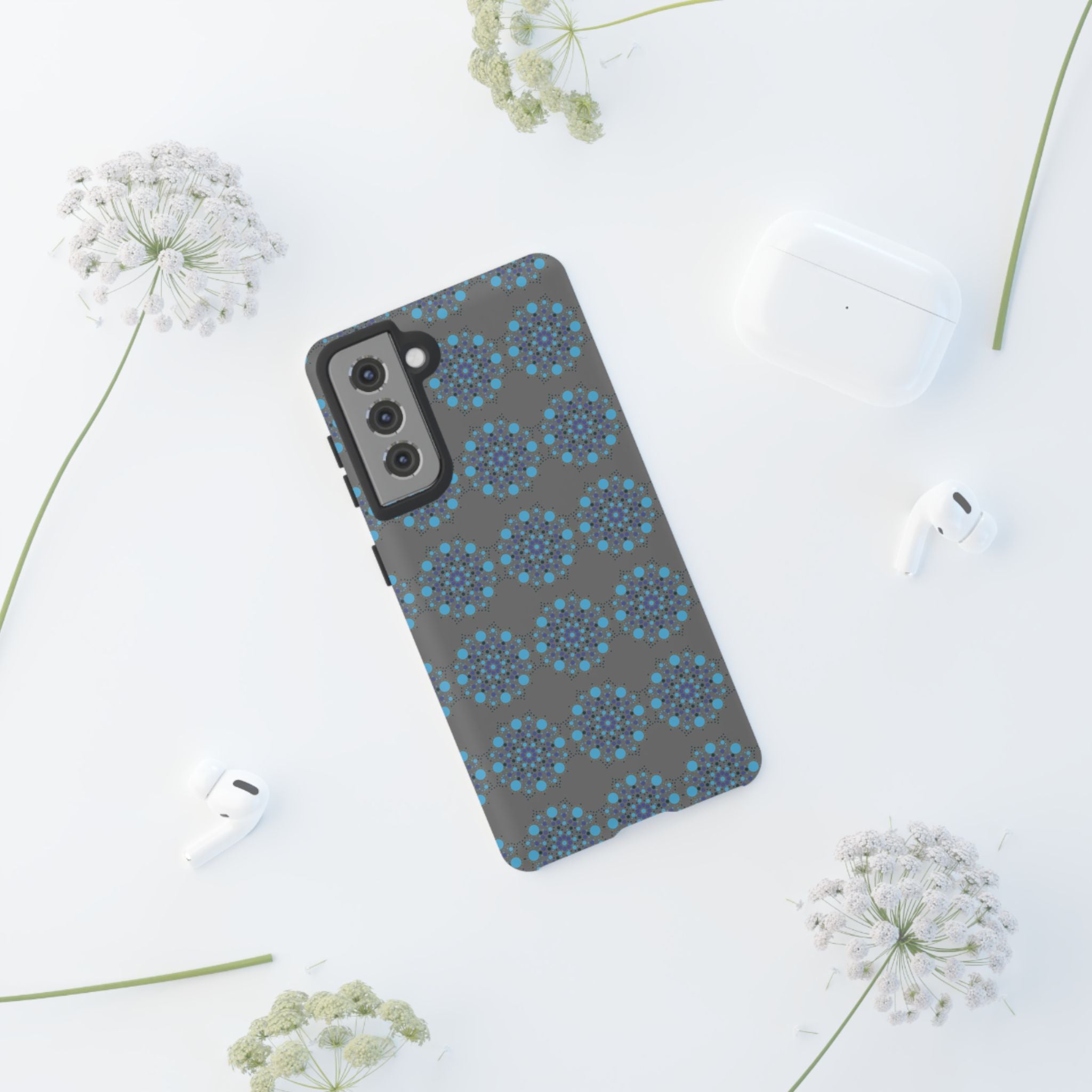 lue Geometric Phone Case for iPhone, Samsung, Google - Abstract Pattern, Protective Cover, Modern Art Phone Case, Gift for Her