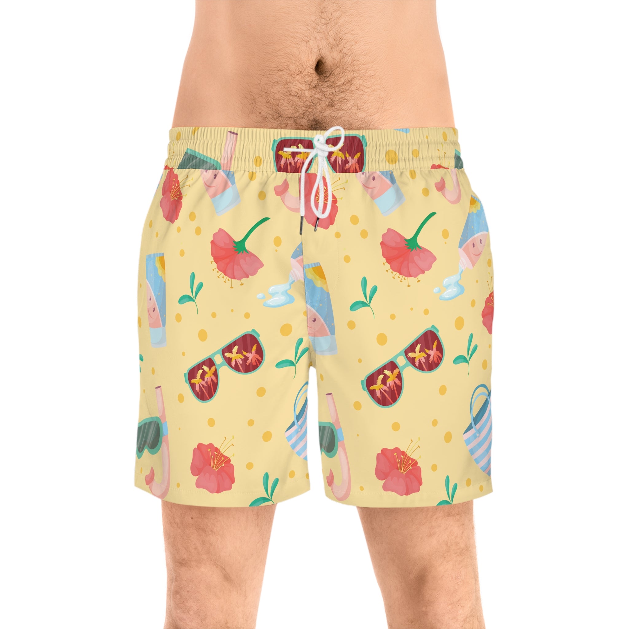 Shades in Shade Men's Mid-Length Swim Shorts (AOP)