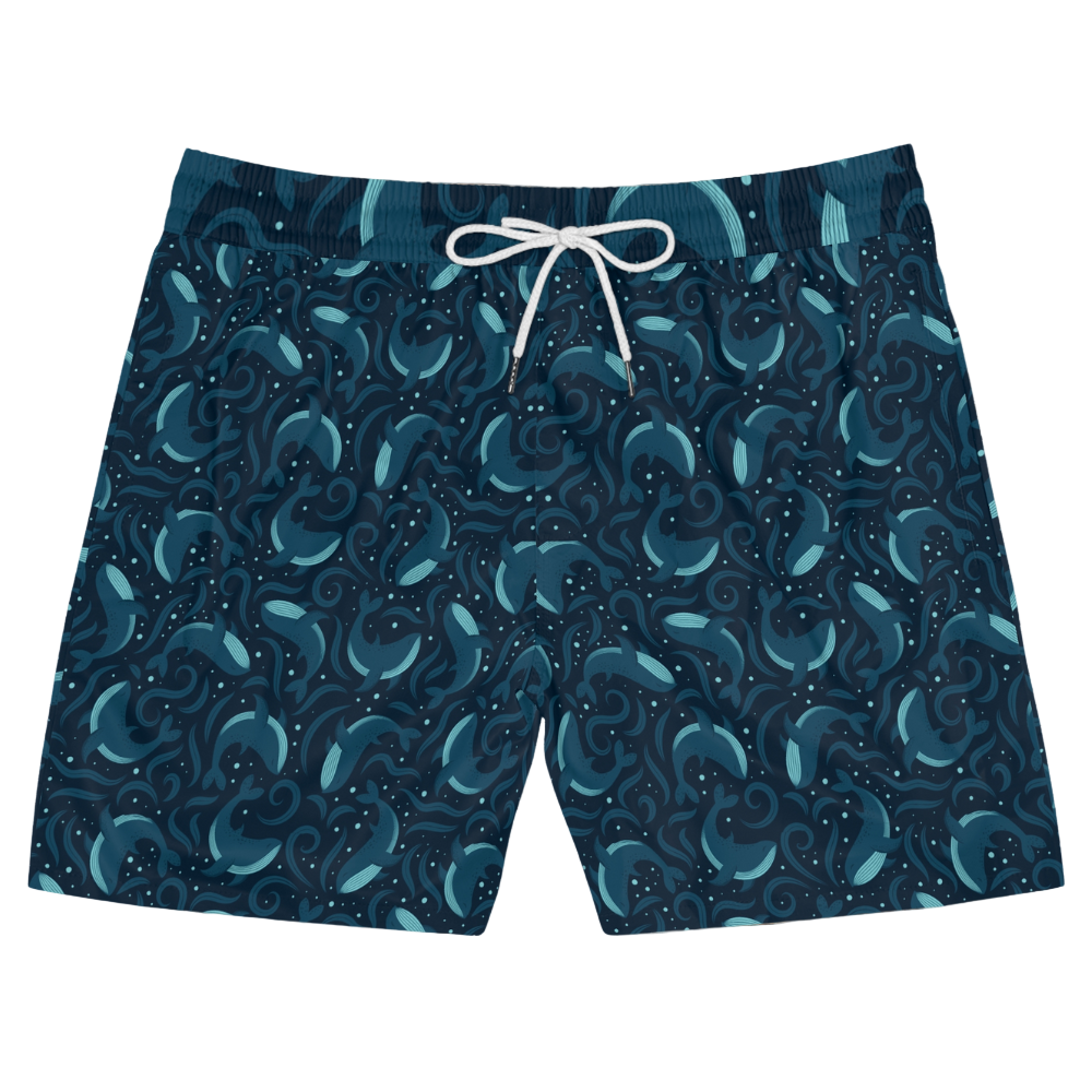 Mens Swim Shorts Beach Shorts Gift for Him Summer Vacation Swim Trunks with Mesh Liner Pool Party Swimwear Father's Day
