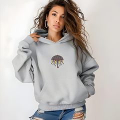 Crying Umbrella Tattoo Hoodie – Unisex Cozy Pullover
