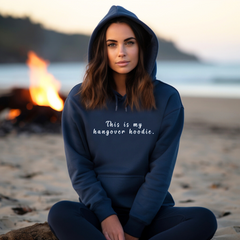 Funny Hangover Hoodie – Unisex Navy Blue Loungewear