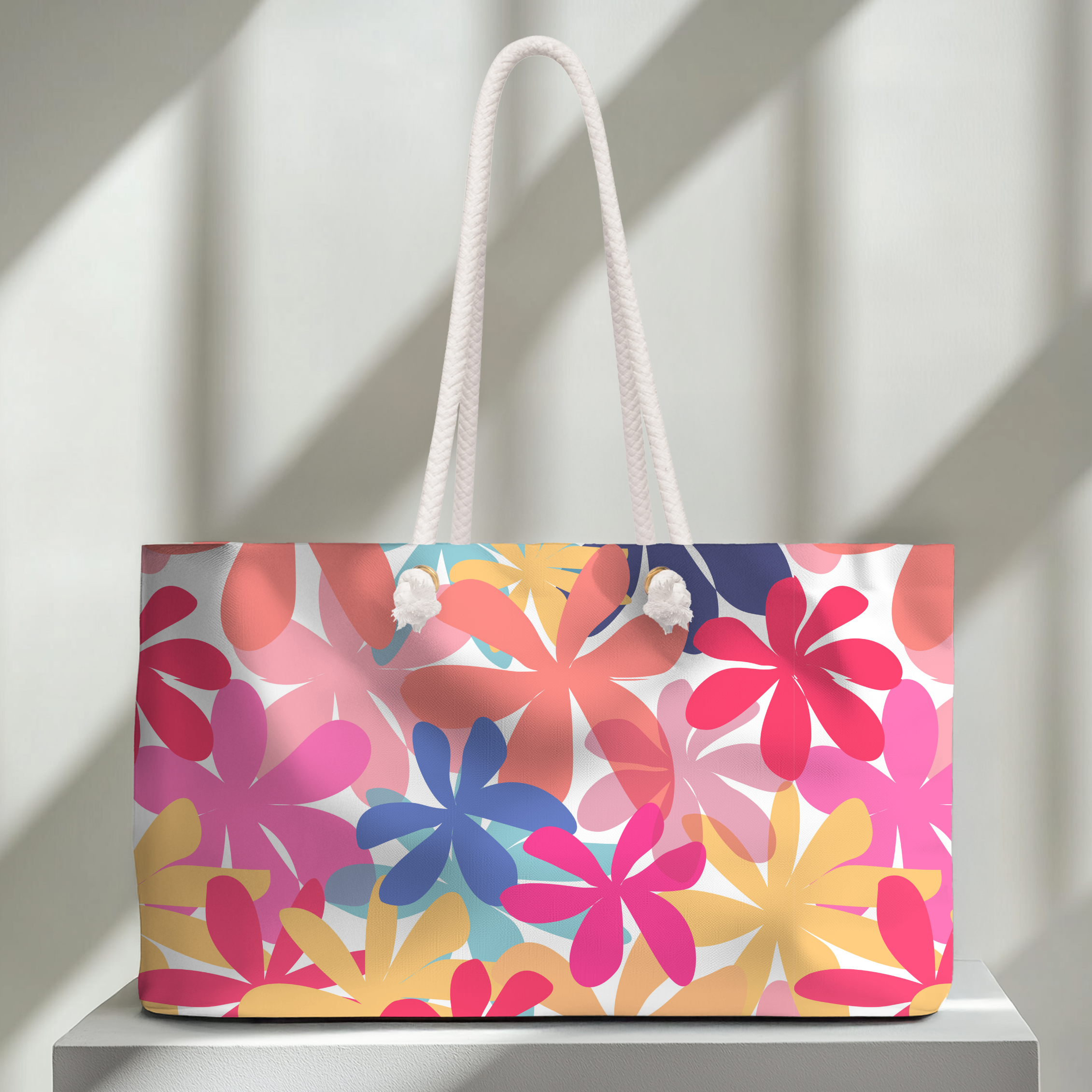 Colorful Floral Weekender Bag