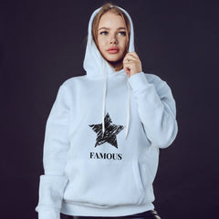Light Blue Retro Star Hoodie – Self-Love Unisex Graphic Sweatshirt