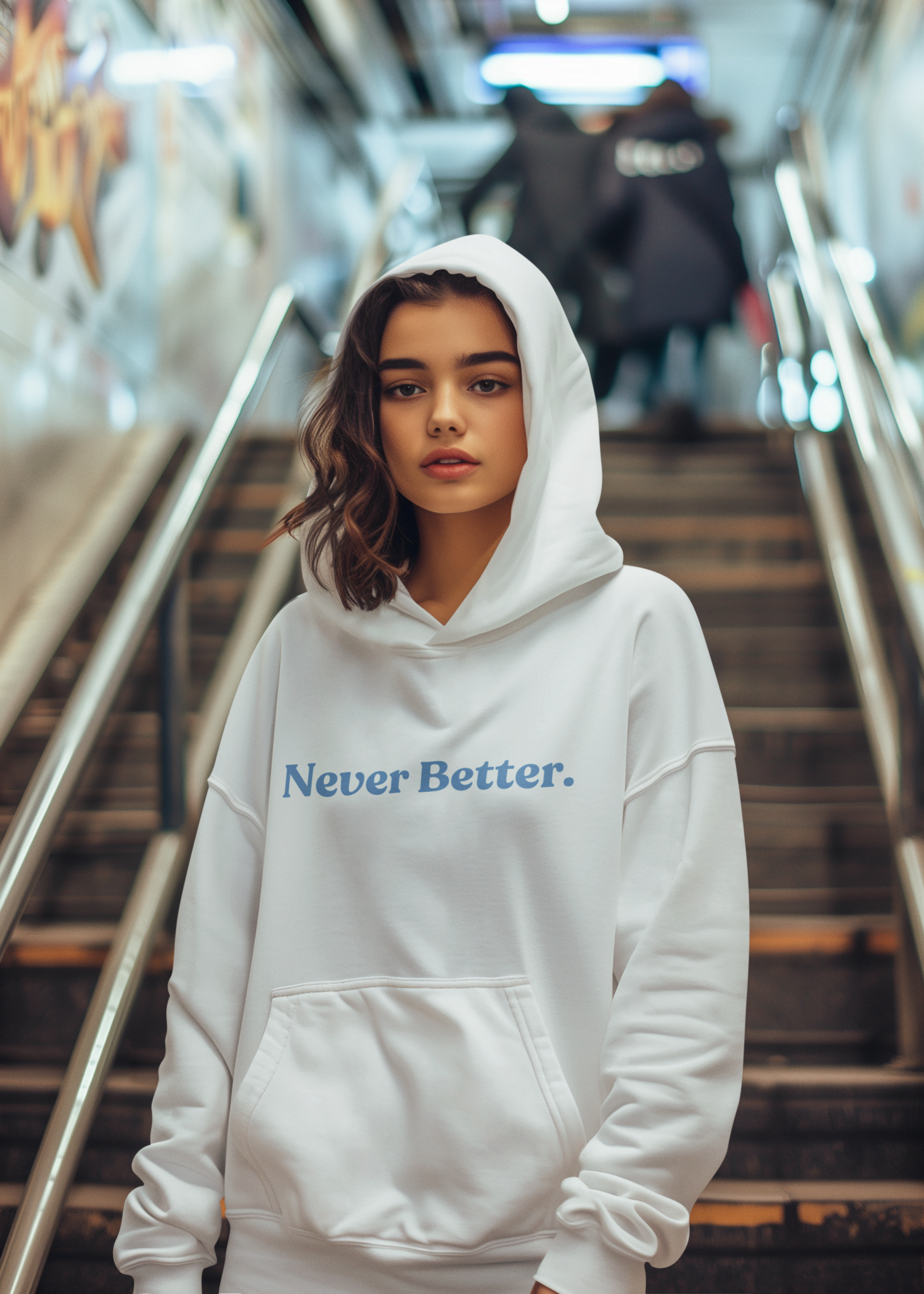 Positive Vibes Hoodie Unisex Ash Gray Hoodie Heavy Blend Cozy Hoodie