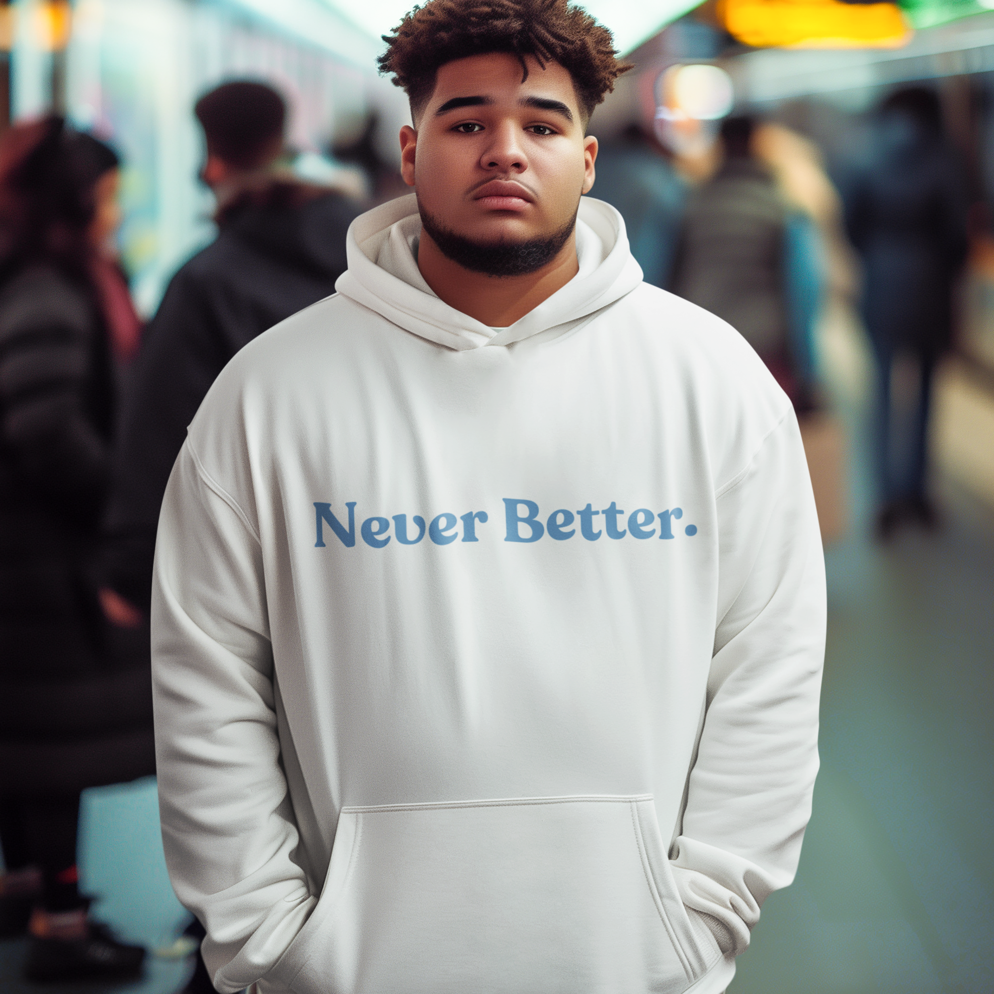 Positive Vibes Ash Gray Hoodie – Unisex Heavy-Blend Sweatshirt