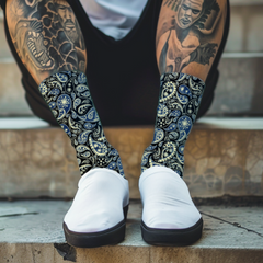 Paisley Patterned Crew Socks
