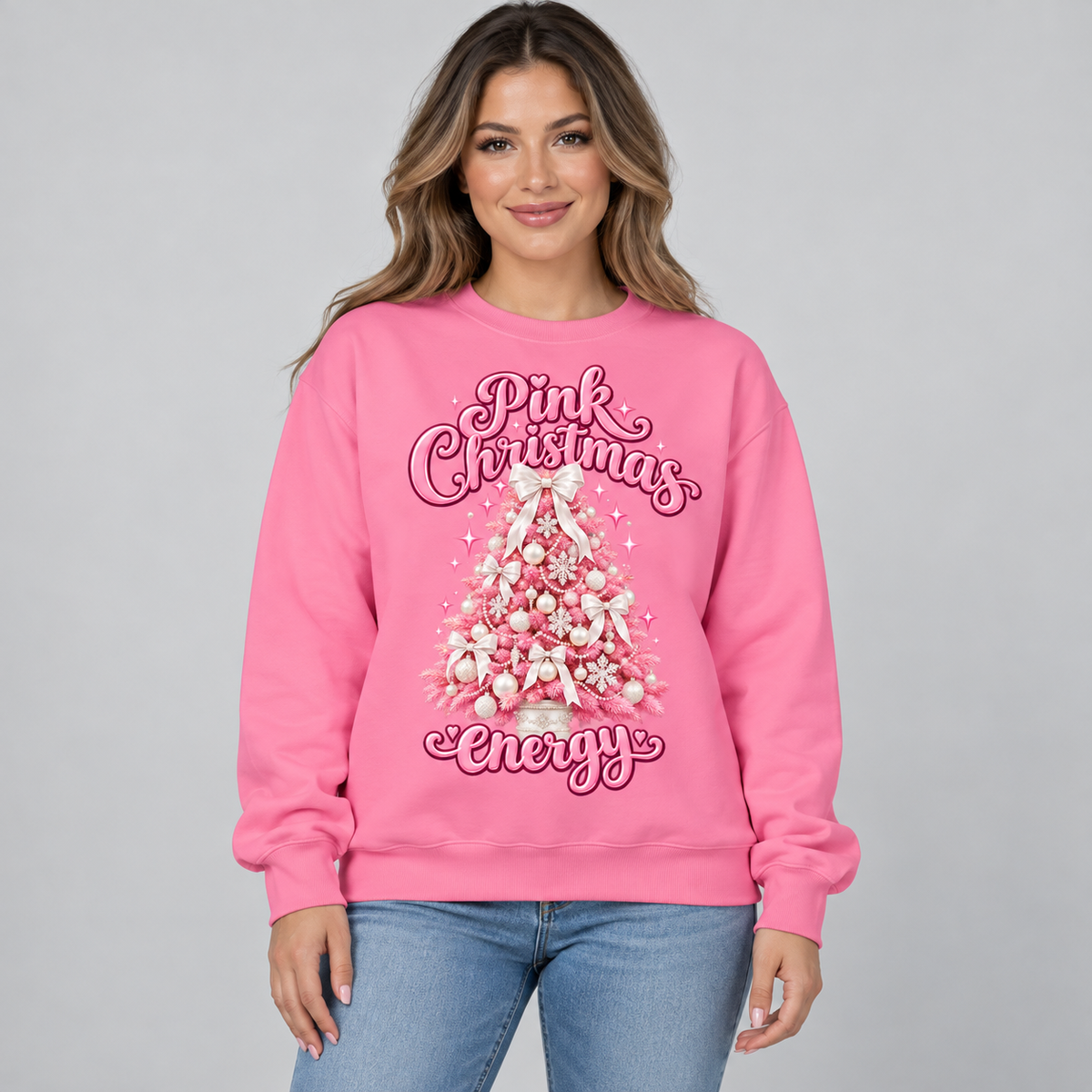 Pink Christmas Tree Sweater 