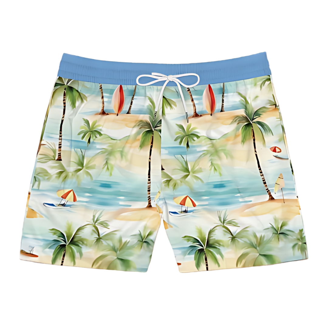 Men’s Shark Swim Shorts Ocean Beach Trunks Summer Fit