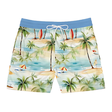 Men’s Shark Swim Shorts Ocean Beach Trunks Summer Fit