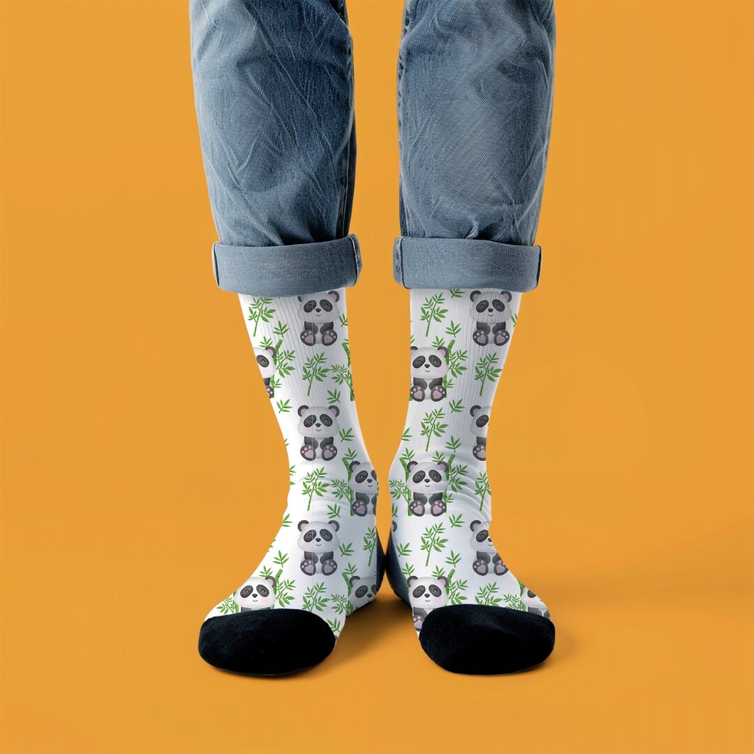 Panda Crew Socks: Unisex Animal Lover Gift