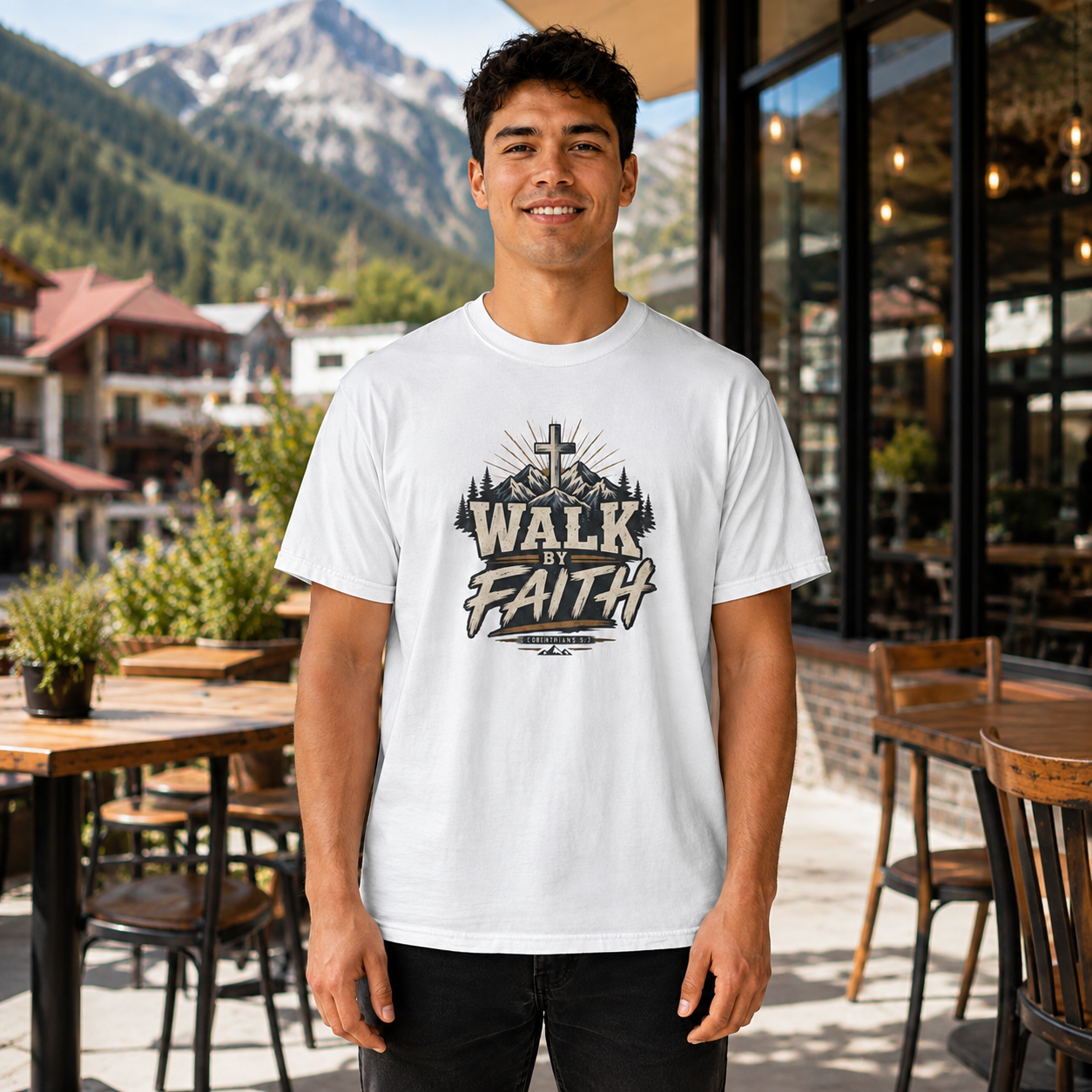 walk by faith christmas shirt