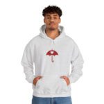 Love Umbrella Hoodie – Cozy Grey Romantic Sweatshirt